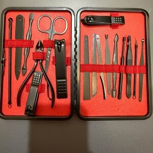 17 Pcs manicure pedicure set nail clippe